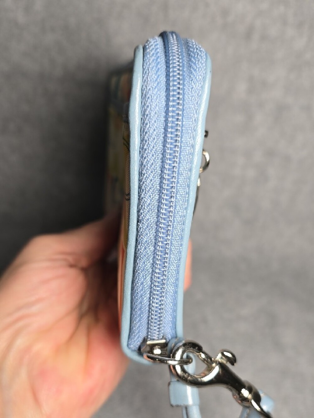 Coach Optic Butterfly  Multicolor Signature Long Wallet/Wristlet Blue Trim - Picture 12 of 14